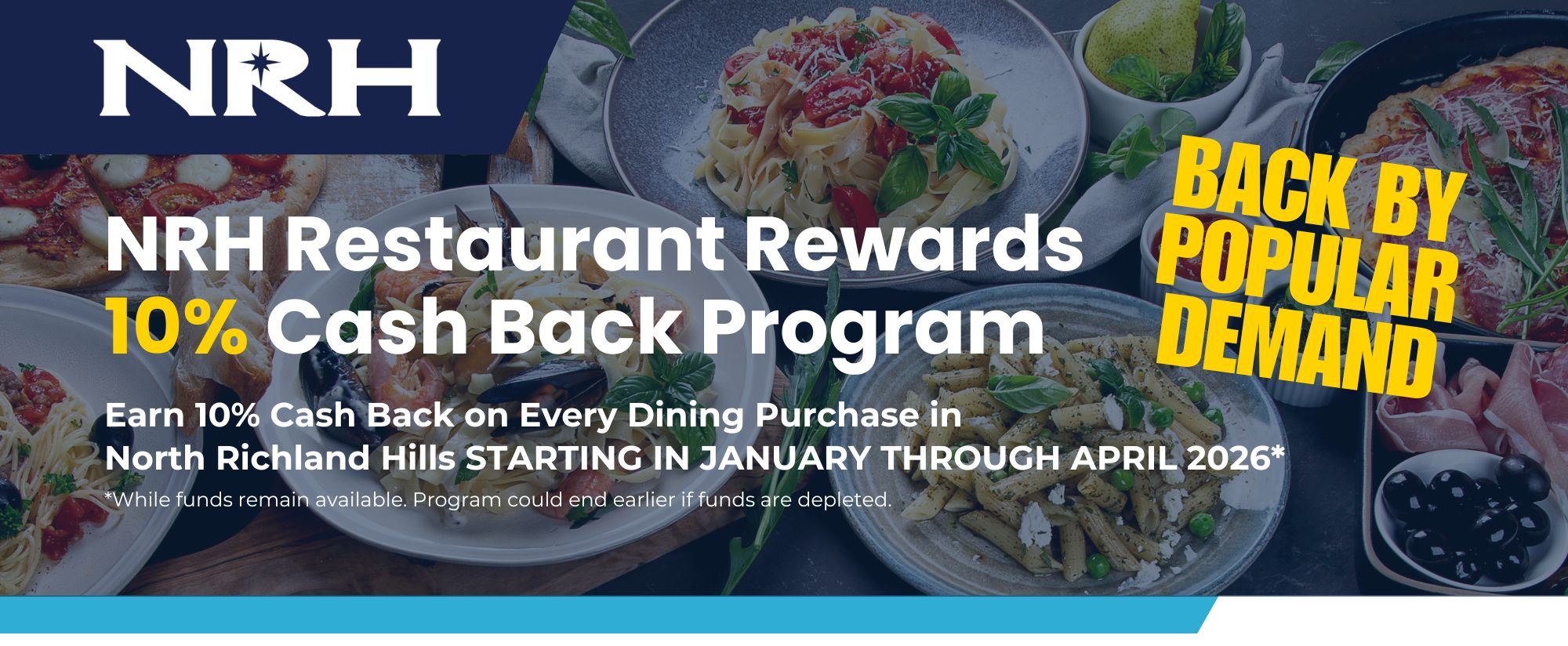 Back by Popular Demand 10 Percent Cash Back Restaurant Rewards Program